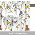 thumbnail image 6 of Spring Animals Window Valance for Kitchen, Watercolor Bird Gradient Color Leaf Farmhouse Rod Pocket Short Curtain for Small Windows, Light Filtering Decorative Valance, 60 x 14 Inch, 1 Panel, 6 of 9