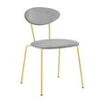 thumbnail image 2 of Neo Modern Grey Velvet and Gold Metal Leg Dining Room Chairs - Set of 2 - Saltoro Sherpi, 2 of 5
