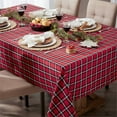 thumbnail image 5 of DII Glad Tidings Plaid Tablecloth, 60x84 Inches, Cotton, Machine Washable, 5 of 7