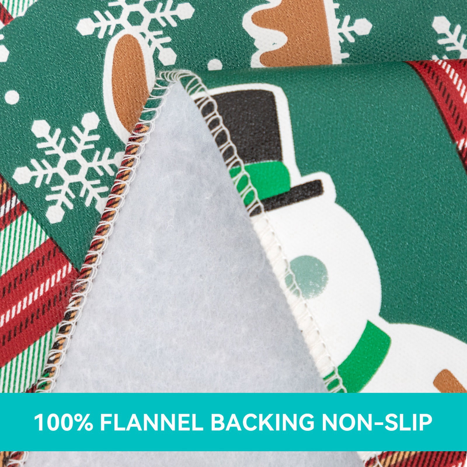RAY STAR Christmas Tablecloth 60x120 inch Rectangle Xmas Tablecloth Waterproof Vinyl Tablecloth with Flannel Backing