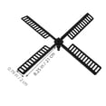 thumbnail image 2 of LOLIPPYY 5 Sets Garden Windmill Leaf Decoration Plastic Black Waterproof for Yard Decor Items, 2 of 8