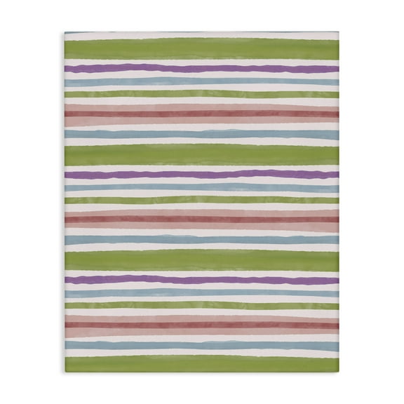 Stupell Industries Fun Stripes Pattern Abstract Painting Wrapped Canvas Art Print Wall Art, 16 x 20