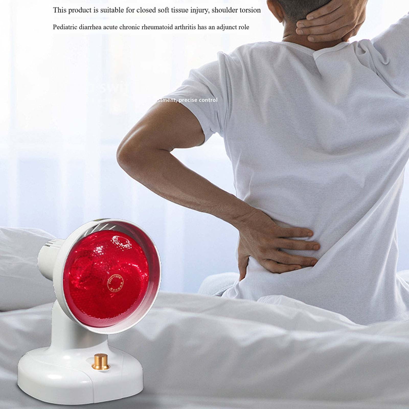 150 LED Red Light Lamp with Adjustable Timer and Infrared Heat for Deep Muscle Relaxation and Facial Skin Care Wellness