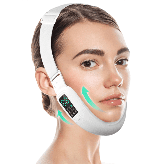 V Face Lifter Firming Facial Massager Slimming Massager Motorized Double Chin and Smart V Facial Massager with 6 Modes and 8 Adjustable Intensities