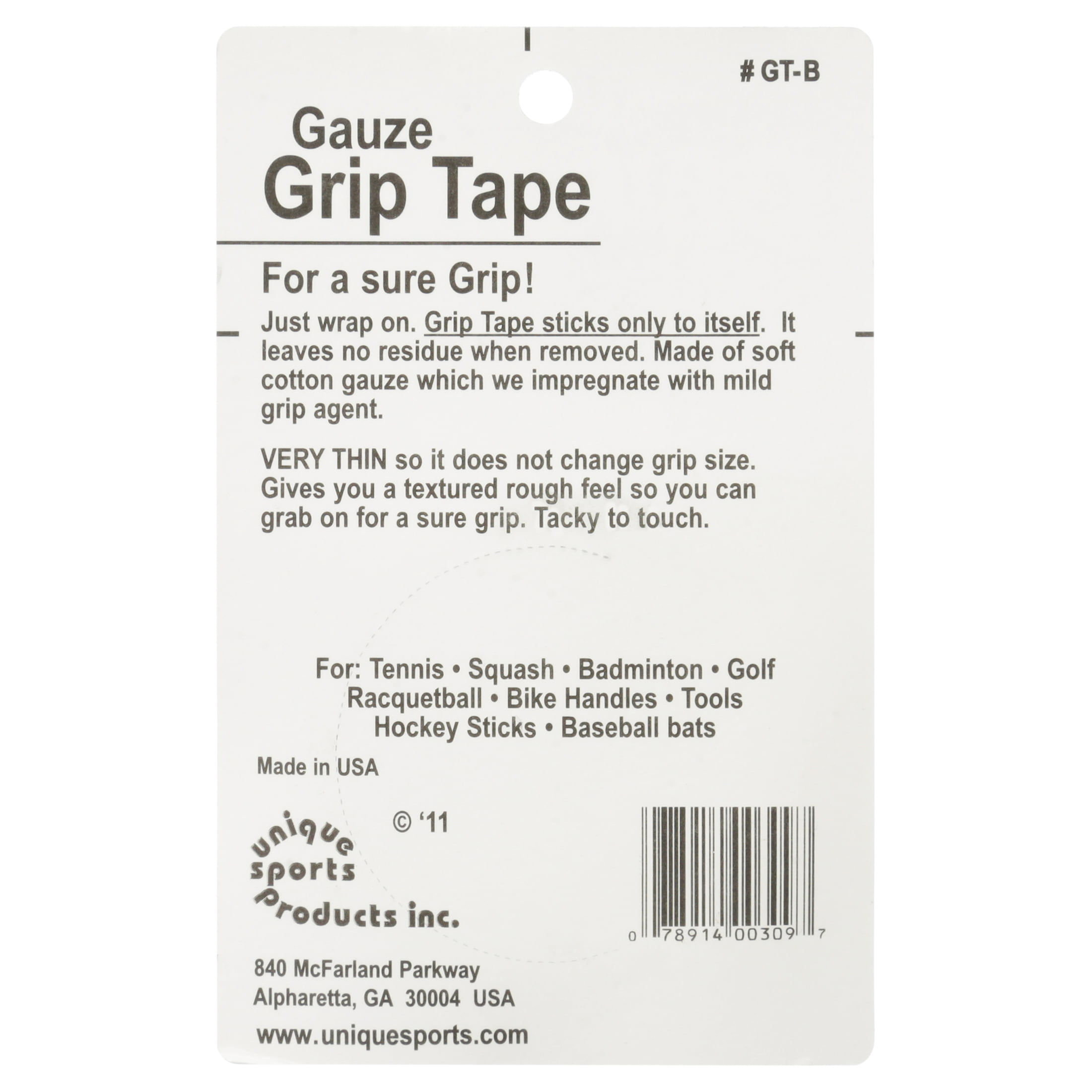 Tourna Multi-Purpose Sticky Grip Tape Unique Sports Products Inc GT-B