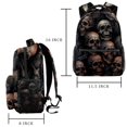 thumbnail image 2 of Lightweight Backpack Skull School Bag Travel Laptop Daypack for Men Women Casual Rucksack, 2 of 6