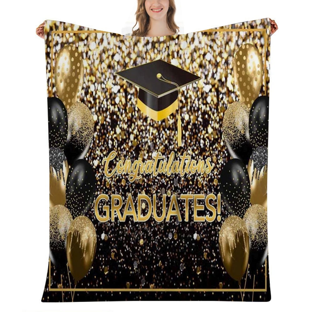 Graduation Blanket for Class of 2023, Graduate Class of 2023 Pink