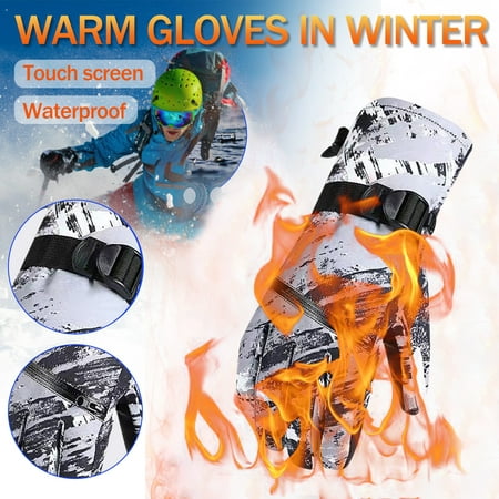 

TUOBARR Winter Ski Gloves Male And Female Warm And Frostproof Gloves Winter Gloves for Adult