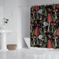 thumbnail image 2 of Red Mushroom Fern Black Pattern Shower Curtain 72"x72" ,Bathroom Decorative Shower Curtains Set with 12 Hooks,Modern Waterproof Washable Shower Curtain, 2 of 6