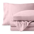 thumbnail image 5 of Bare Home Washed Sheet Set - Premium 1800 Collection - Deep Pocket - 4 Piece - Full, Dusty Pink, 5 of 8