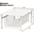 thumbnail image 2 of Biwat Simple Houseware Stackable Basket Drawer, White, 2 of 4