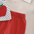 thumbnail image 7 of KPOPLK Toddler Girl Summer Outfit Ice Embroidered Sleeveless Smocked Tops Ruffled Gingham Shorts(Red_2,6-7 Years), 7 of 7