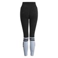 thumbnail image 4 of GEWSEY High Waisted Scrunch Butt Yoga Pants for Women, Athletic Workout Leggings with Striped, Tummy Control Seamless Gym Leggings (Black, M), 4 of 7