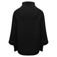 thumbnail image 5 of Baqcunre Women's New Winter Mid-Neck Loose Long-Sleeved Knit Solid Color Sweater Sweaters for Women Trendy Turtle Neck Sweaters for Woman Winter Sweaters for Women Womens Tops Black Xxl, 5 of 6