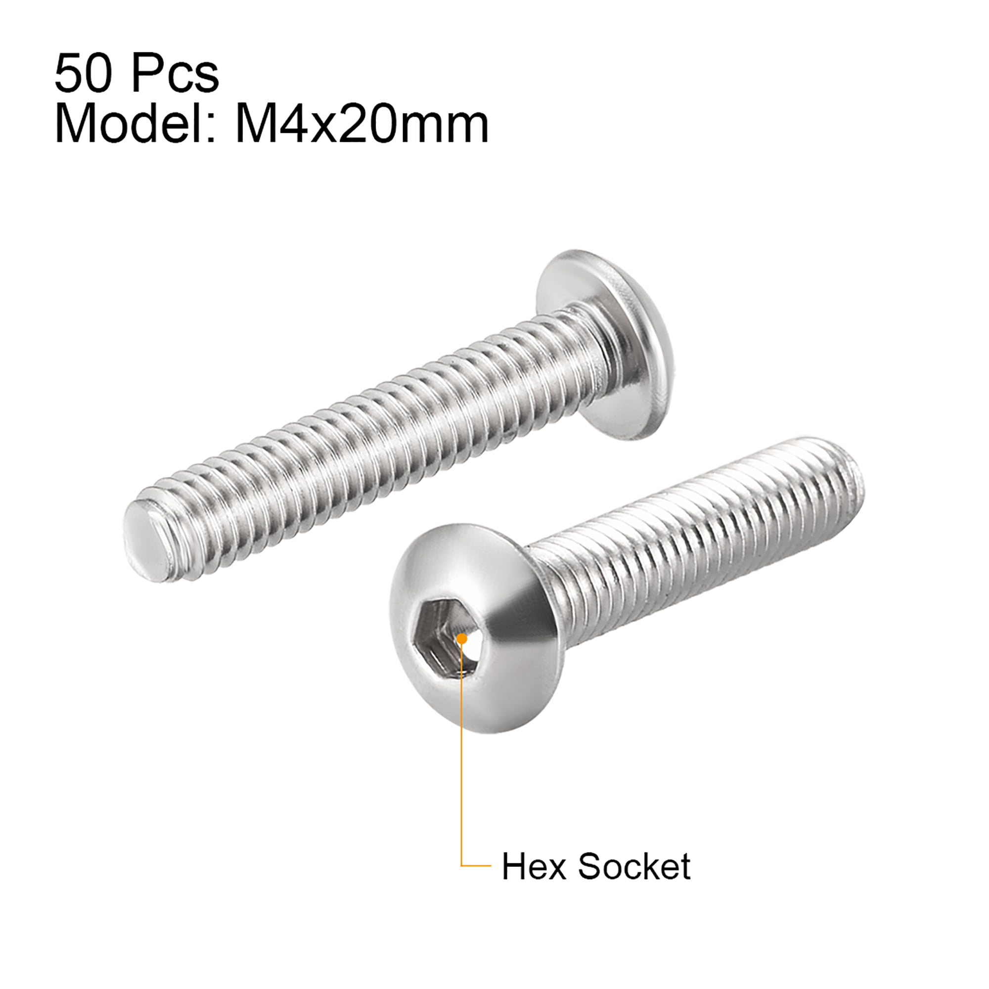 uxcell Self Clinching Nuts,1/4-20 x 0.22-Inch Stainless Steel Rivet Nut Round Head Steel Metal Sheet Mounting Hardware Fastener 50pcs 