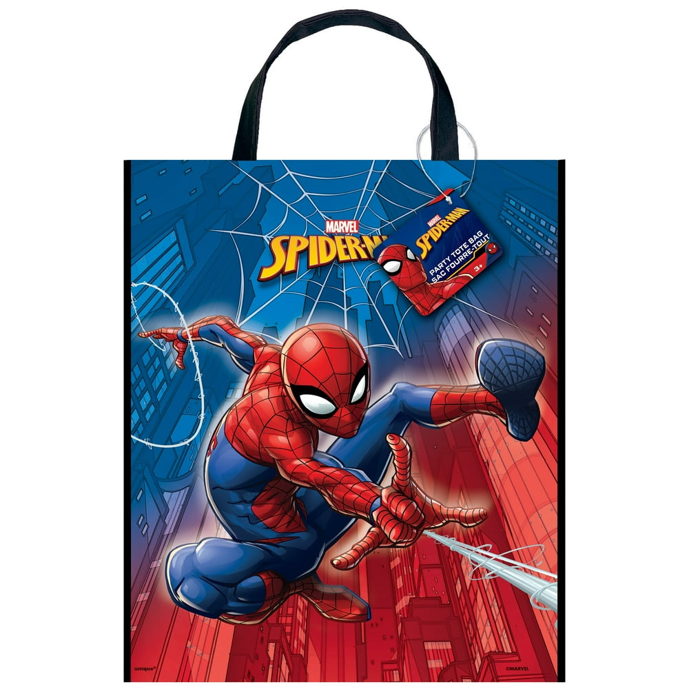 Large Plastic Spiderman Goodie Bag, 13 x 11 in, 1ct - Walmart.com ...