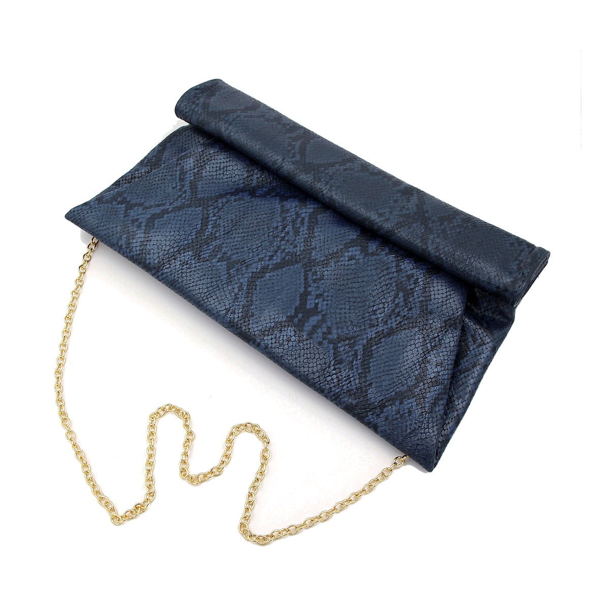 OVER SIZED  MUSTARD & NAVY BLUE asymmetrical faux leather UK lined clutch bag 