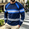 thumbnail image 2 of Men Long Sleeve Tee Shirts For Outdoor Activities Casual Athletic Pullover Tops Blue XXXXXL, 2 of 4