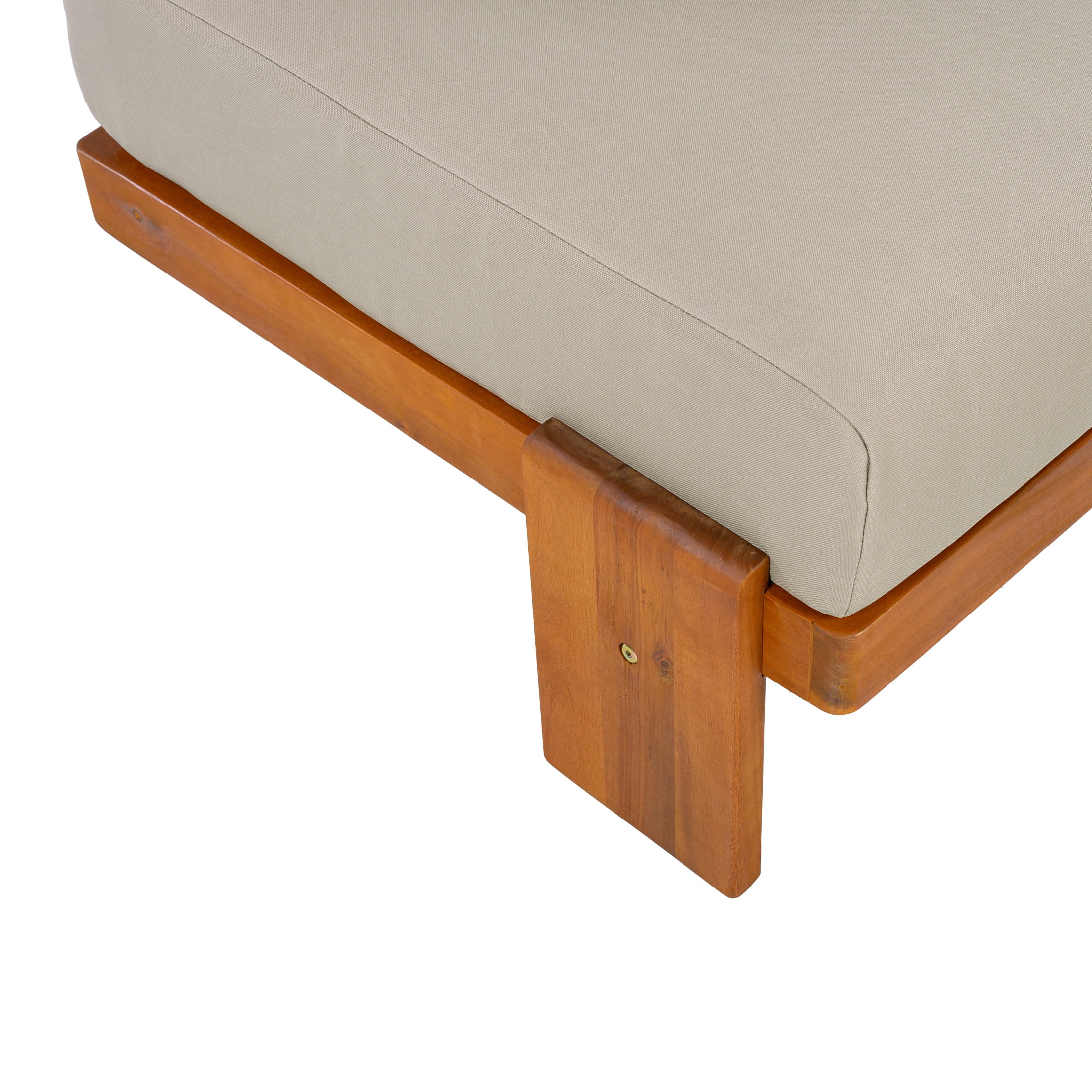 Christopher Knight Home 4 Piece Patio Conversation Set with Cushions, Teak + Light Brown
