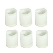 6 PCS Flameless LED Battery Operated Votive Candles with Timer Realistic Flickering Bulb Electric Fake Tea Lights Bulk for Halloween Christmas Wedding Party Home Decor Centerpieces Batteries Incl.