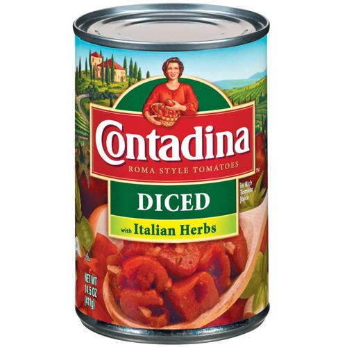 Contadina Roma Style Diced Tomatoes With Italian Herbs, 14.5 Oz