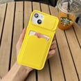 thumbnail image 1 of Funda de teléfono tipo billetera con tarjetero de protección para cámara deslizante para iPhone 13 14 Pro Max 12 11 X XR XS Max 7 8 Plus SE, funda de silicona suave Tan Jianjun unisex, 1 of 2