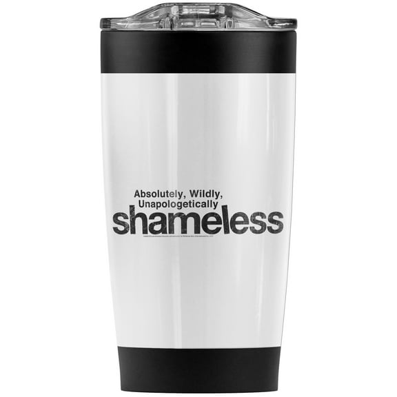 Shameless Logo Stainless Steel Tumbler 20 oz Coffee Travel Mug/Cup, Vacuum Insulated & Double Wall with Leakproof Sliding Lid | Great for Hot Drinks and Cold Beverages