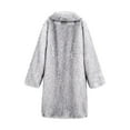 thumbnail image 6 of Coats for Women Long Sleeve Turn-Down Collar Warm Faux Furry Jacket Winter Solid Outerwear,Womens Coats Plus Size Silver XL, 6 of 6