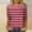 Pink, variant on ALLLIST Spring Tops for Women 2024 Black 3/4 Sleeve Crew Neck Striped T-Shirts Casual Ladies Tops and Blouses