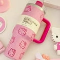 thumbnail image 6 of 2024 HOT TOP Hello Kitty 40Oz Stainless Steel Coke Drinking Cup Insulated Mug with Handle Straw Mugs Large Capacity Thermos Drinks Coffee Mug, 6 of 6