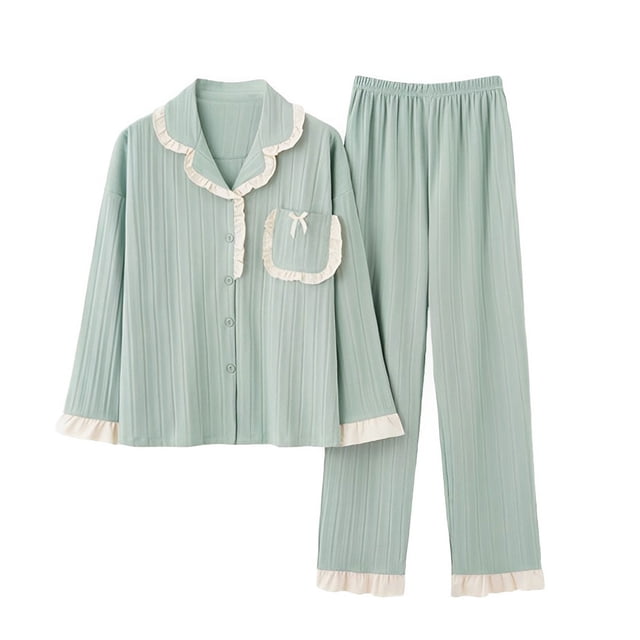 Baohd Cotton Pyjamas Women Set - Comfortable Fit Romantic Look Sexy Soft Flattering B6803,1 L