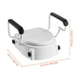 thumbnail image 4 of VEVOR Raised Toilet Seat with Arms, 300 lbs Load Capacity, 3-Level Adjustable Height, Widened Commode Elevated Toilet Seat Riser with Padded Handles for Seniors, Elderly, Handicap, Disabled, Adults, 4 of 9