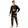thumbnail image 2 of Family Matching Pajamas Halloween Party Soft Two Piece Sets Pjs Matching Sets Long Sleeve Funny Novelty Pumpkin Trendy Holiday Family Pajamas Nightwear Men XXL, 2 of 4