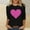Black, variant on HaoXianJian Valentine's Day Shirt for Women Glitter Love Heart Printed T-Shirt Top 3/4 Sleeve Tee Crew Neck Casual Blouse Tops Size S-2X