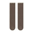 thumbnail image 2 of ZACPNCV Girls Knee-Highs Socks Solid Color Cotton Retro Cable Knit Comfort School Uniform Spring Fall Socks Brown Free Size, 2 of 4
