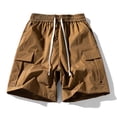 thumbnail image 4 of EOYWHK Mens Work Shorts with Pockets Elastic Waist Stretchy Work Shorts for Men Soft Lightweight Breathable for Casual Lounge Home Coffee, Size M, 4 of 7