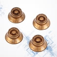 thumbnail image 4 of MIANGASTORE 4pcs Round Guitar Knobs Volume Tone Control Knobs Rotary Knobs Style Electric Guitar Parts Replacement GD28 (Golden), 4 of 5