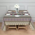 thumbnail image 3 of Blue Boho Tribal Masks and Diamonds Pattern Square Tablecloth,Waterproof Square Table Cover,Wipeable Spillproof Washable Table Cover for Home Kitchen Party Decor 52"x52"(132x132cm), 3 of 6