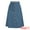 Blue, variant on Women's A-Line Button Front Belted Midi Skirts S Black