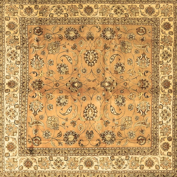 Ahgly Company Indoor Square Oriental Brown Traditional Area Rugs, 3' Square