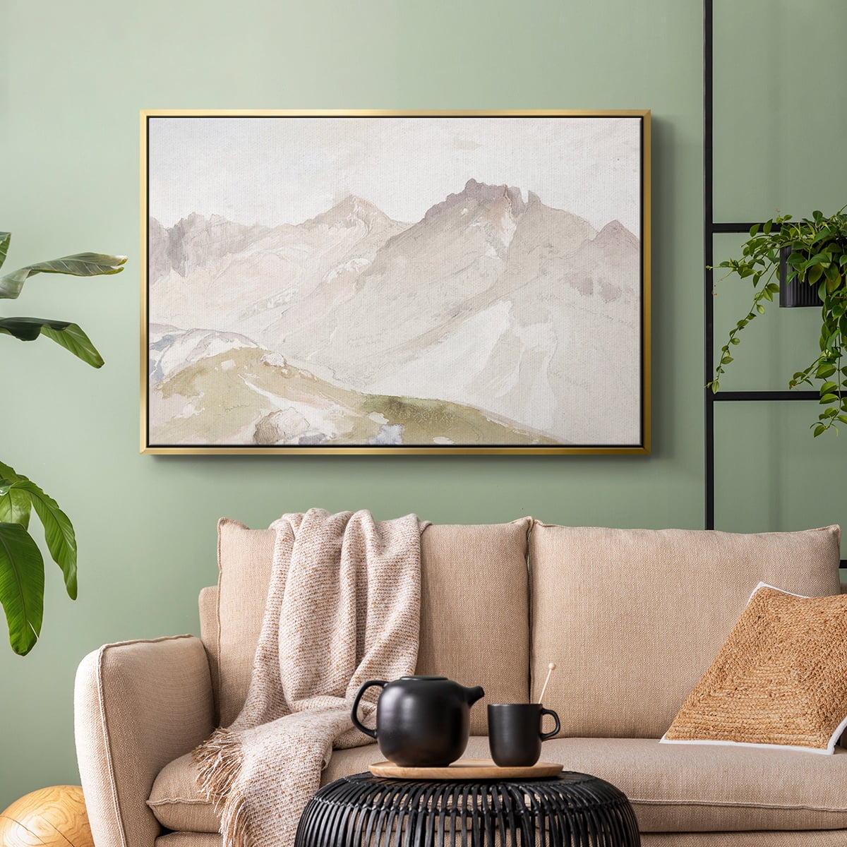 Vintage Landscape-CCCVII By Wexford Home Framed in Gold Wood Gallery Wrapped Canvas 17 in. x 25 in.