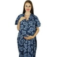 thumbnail image 3 of Bimba Maternity Hospital Kaftan Nursing Night Gown, Front Buttons- Baby Shower, 3 of 7