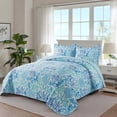 thumbnail image 2 of Nordmiex King Quilt Bedding Set - 3 Pieces Coastal Quilt Sets Beach Bedspreads Ocean Coverlets Lightweight Bed Cover Summer Quilts King Size, 2 of 7