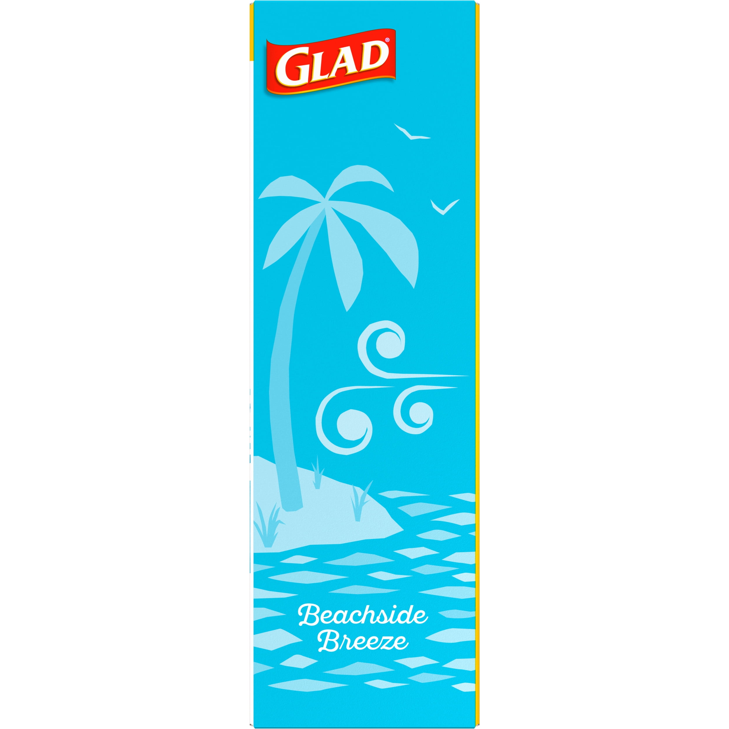 Glad 4-Gallon Trash Bag, 0.5 mil, Febreze Freshness Beachside Breeze, Blue,  80 Bags/Box (79155)