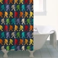 thumbnail image 4 of Multicolor Bigfoot Pattern Shower Curtain 36"x72" ,Bathroom Decorative Shower Curtains Set with 12 Hooks,Modern Waterproof Washable Shower Curtain, 4 of 6