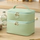 thumbnail image 4 of Bolsa de almuerzo aislada impermeable de doble capa | Gran capacidad 18x18x15cm | Aislamiento térmico, compartimentos con cremallera doble, correa ajustable | Caja Bento, Comida, Botella, Picnic, 4 of 6