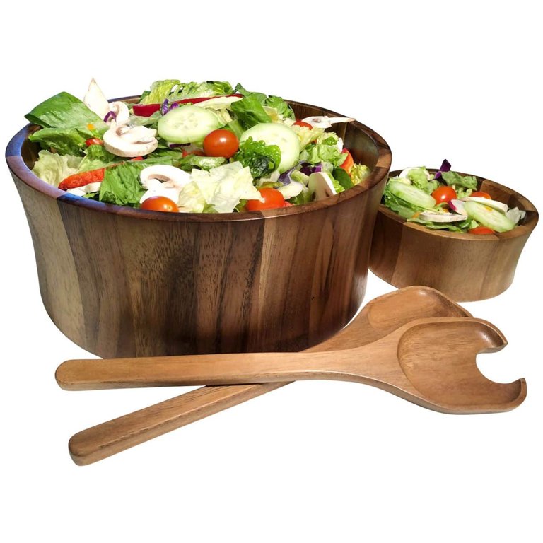 Kalmar Home X-Large Salad Bowl with Servers