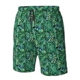 thumbnail image 4 of Susaid Monstera Leaves Print Men's Swim Trunks Hawaiian Bathing Mesh Lining Suit Swimsuits Beach Shorts with Pockets-Medium, 4 of 6