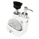 thumbnail image 1 of Dispensador de jabón 3 en 1, accesorios de cocina duraderos con bola de limpieza y cepillo, bomba de líquido premium, contenedor de prensa., 1 of 9