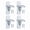 Silver 4 pieces, variant on CEORPER Metal Water Bucket Hangers Rustproof Stable Hanging Hook For Equine Care